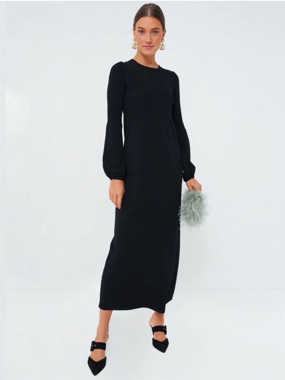 Tuckernuck Pomander Place Dress Lennox Knit Maxi in Black